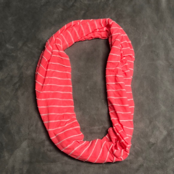 American Eagle Coral Striped Infinity Scarf - Picture 1 of 2